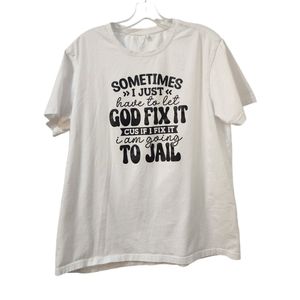 Funny T-shirt Size XL White